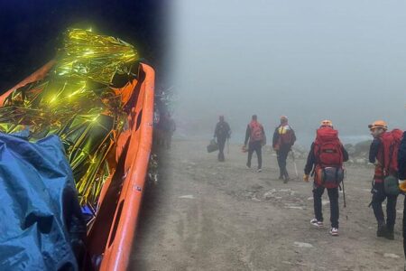 Atemberaubende „Pferd“-Rettung für den Bergsteiger, der beim Aufstieg auf den Gletscher in den Kaçkars gestürzt ist