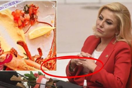 Schmuck des AKP-Mitglieds Şebnem Bursalı, der mit Lobtakoz in den Vordergrund trat, im Wert von mehreren Tausend Dollar erregte Aufmerksamkeit!